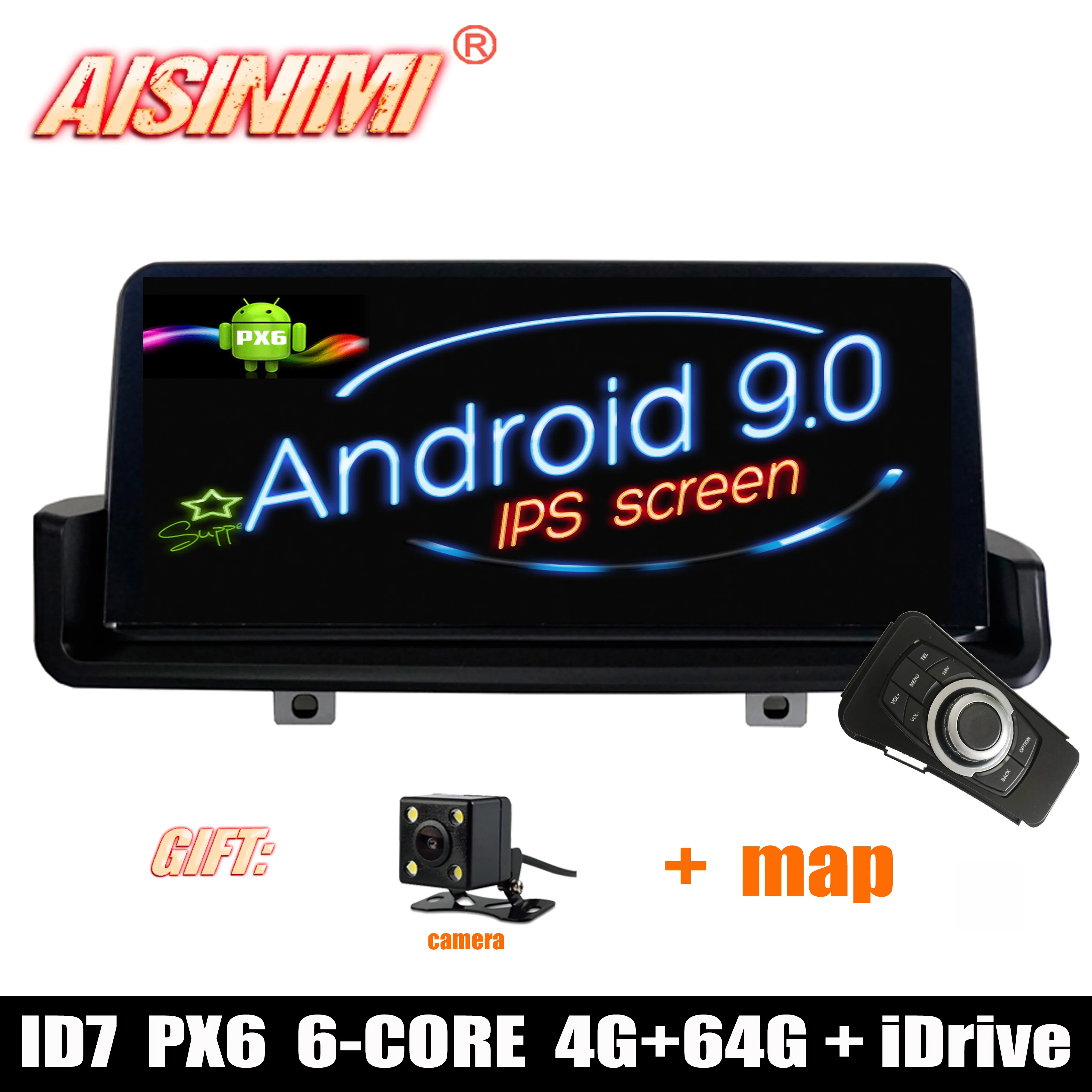 AISINIMI Android 9 0 4G 64GCar dvd плеер для BMW 3 серии E90/E91/E92/E93(2006 2012)+ iDrive левый Драйвер аудио gps