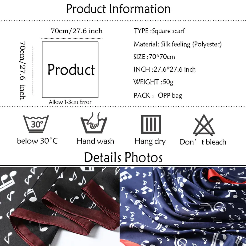 

Lente Zijden Sjaal Hijab Vrouwen Muzieknoot Patroon Sjaals Lady Gift Hoge Kwaliteit Halsdoek Foulard Bandana Merk Designer