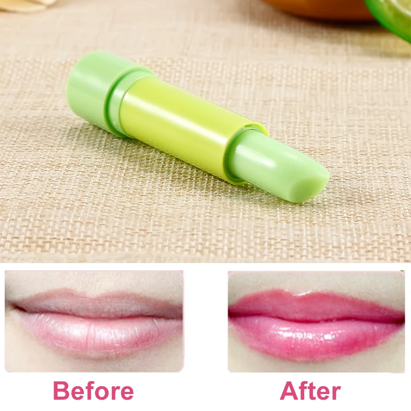 

1PC Natural Aloe Vera Moisture Lip Balm Temperature Changed Color Lipstick Long Lasting Nourish Protect Lips Care TSLM2