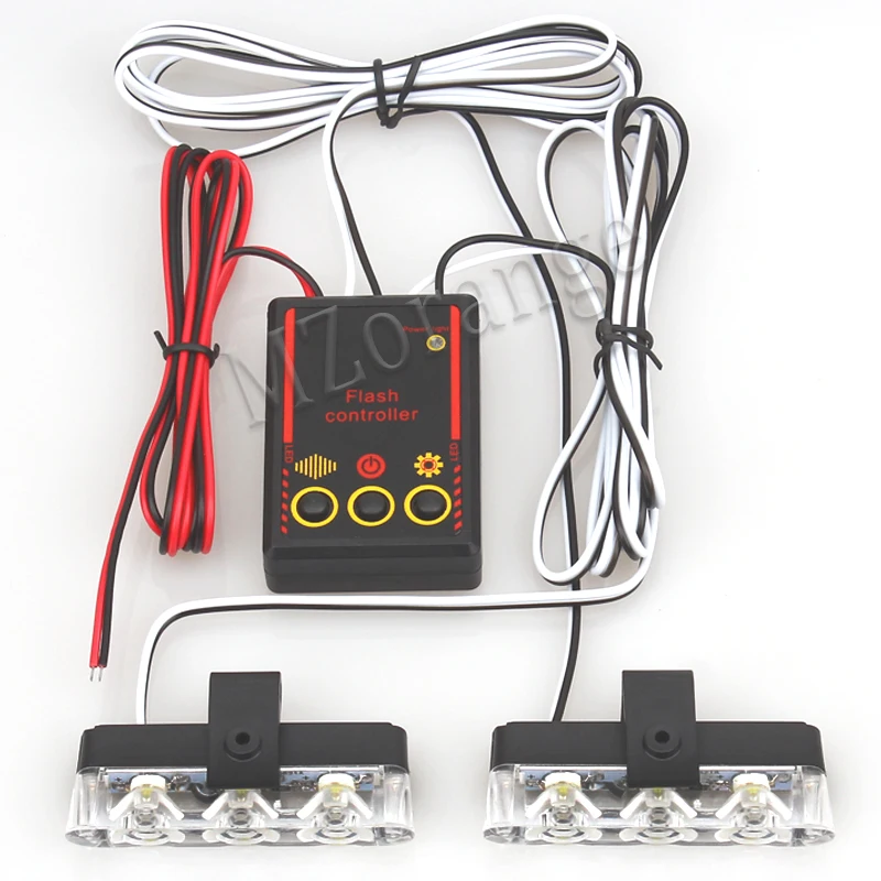 2 шт. 3 светодиода s Автомобильный светодиодный полицейский свет Fso мигающий