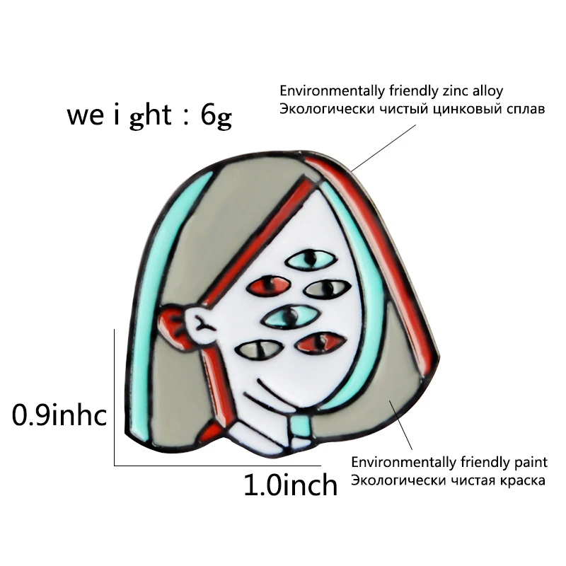 Эмалированные булавки абстракционизма Пикассо черно белые минималистичные