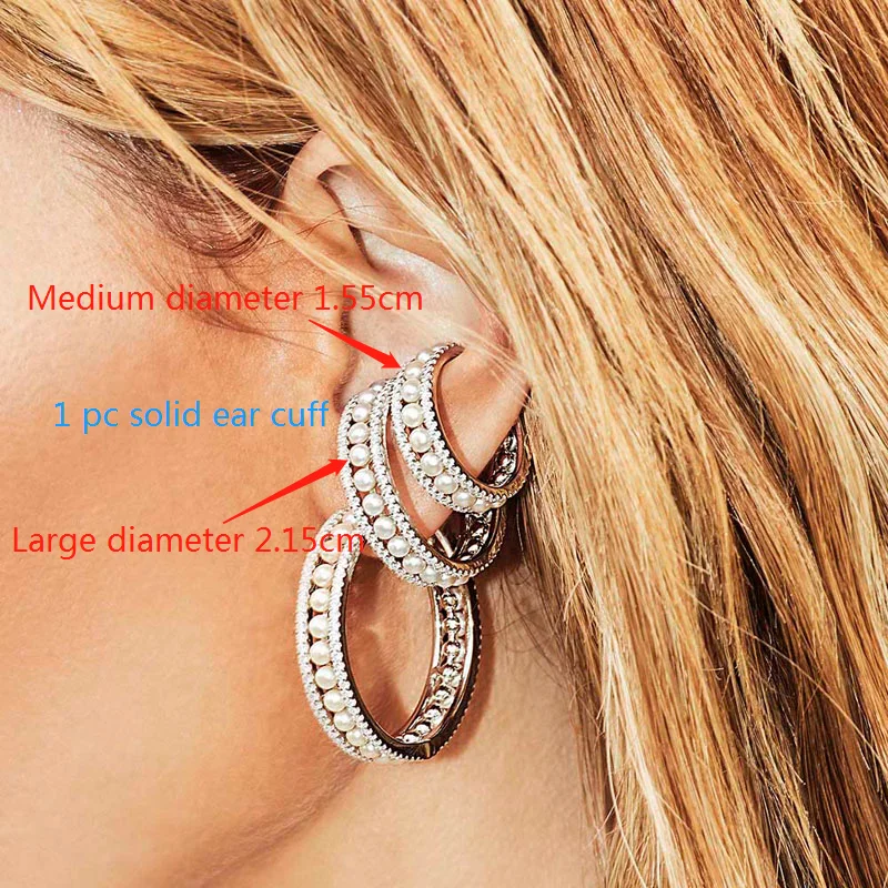 SLJELY модные серьги-Клипсы из стерлингового серебра 925 пробы с одним белым жемчугом