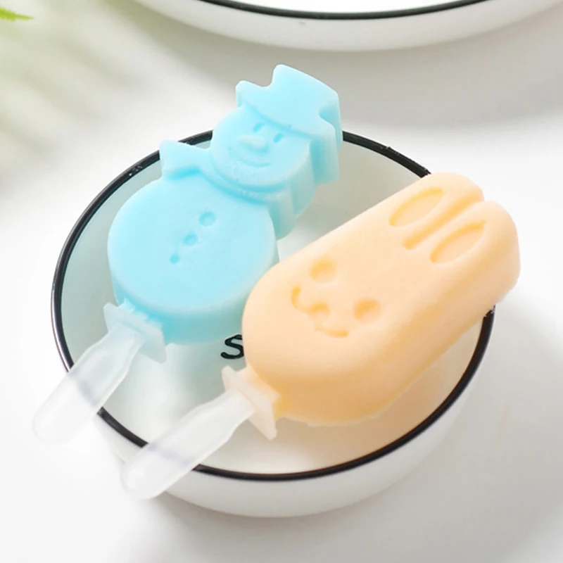 

Silicone Ice Cream Mold with Cover Animals Shape Jelly Form Maker for Ice lolly DIY Moulds Summer essentials