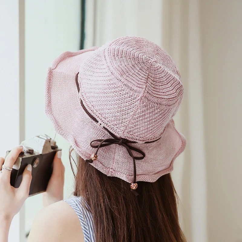 Летние соломенные шляпы с широкими полями большие солнцезащитные для женщин