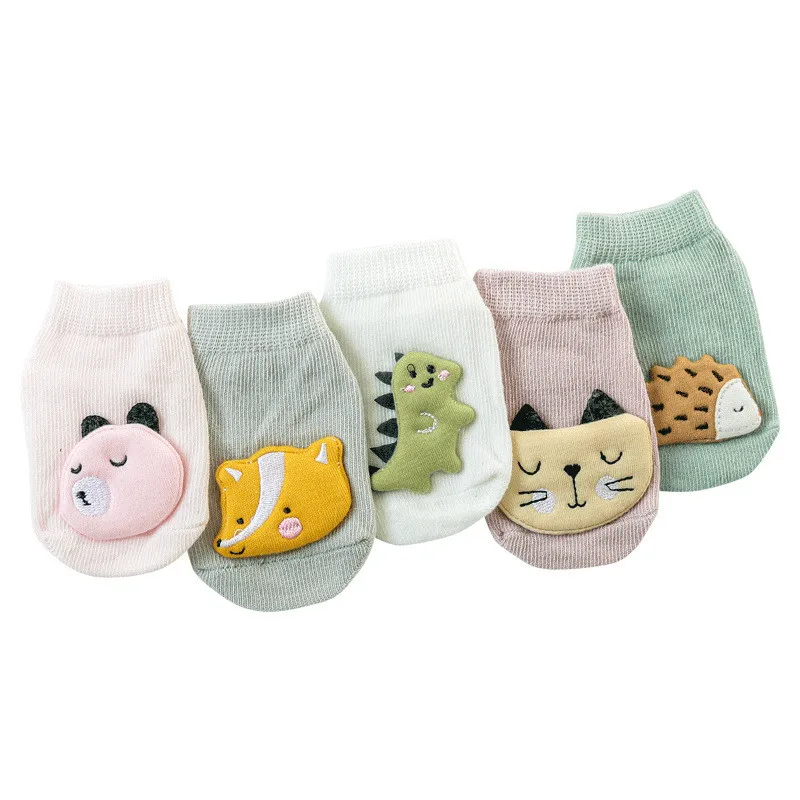 

0-3 Year Baby Girls Socks Cotton Anti-Slip Floor Sock For Newborn Fruit Animal Design Infant Boys Ankle Socks
