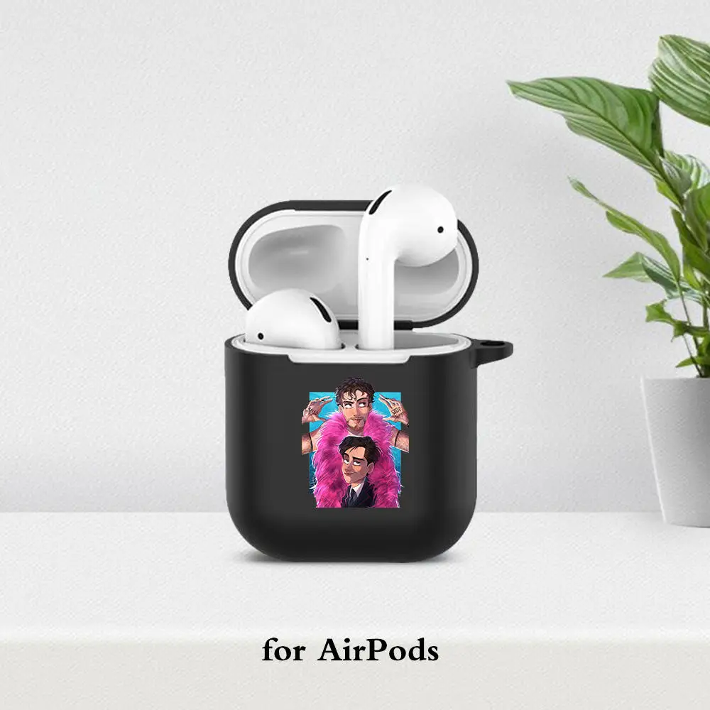 

For Airpods 1 2 Airpods pro Case fundas Coque The Umbrella Academy protective airpods pro Black Soft silicone Bluetooth case