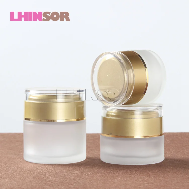 

5 шт./лот 20 г 30 г 50 г Матовая Стеклянная банка для крема пустые бутылки контейнер Косметическая пластиковая закручивающаяся крышка