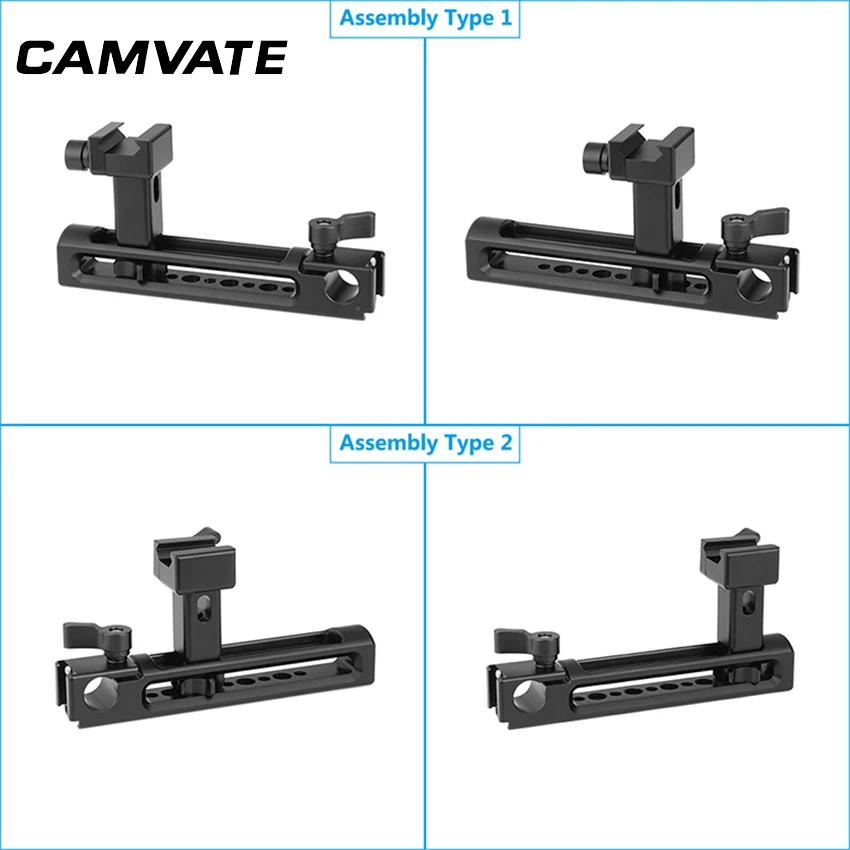 CAMVATE Камера сверху сыр рукоятки с 15 мм одиночный штанговый зажим и держатель для
