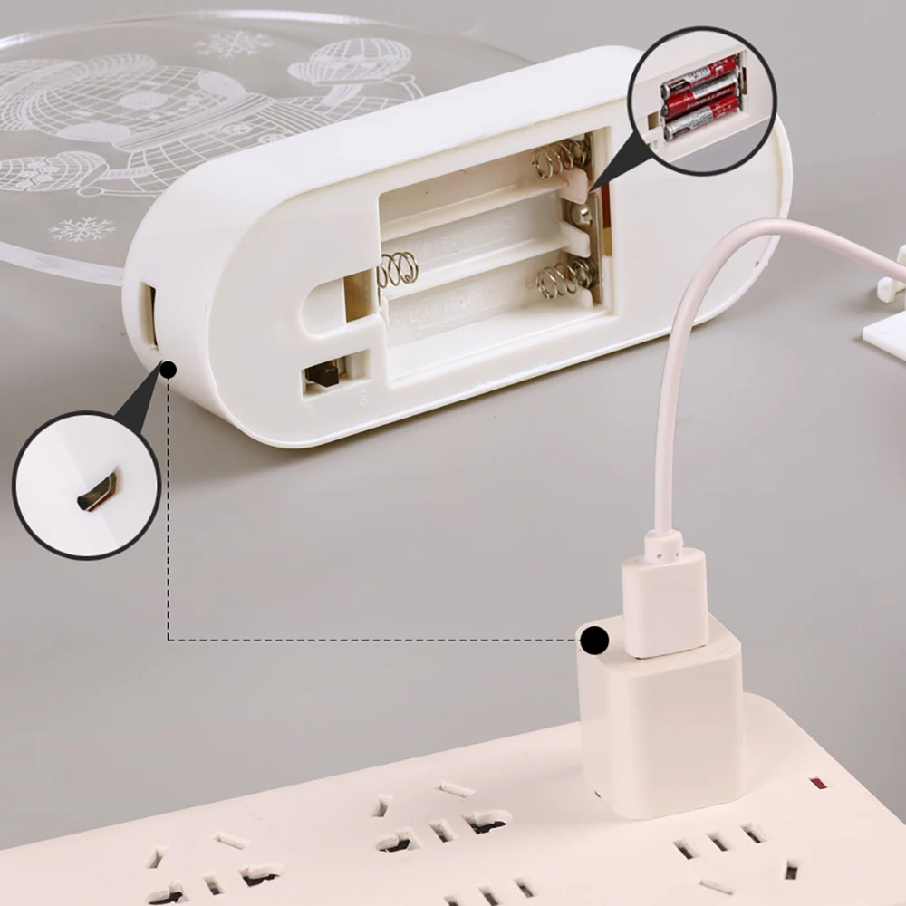 Теплый белый 3D ночник украшение для спальни иллюзия ночные светильники медведь