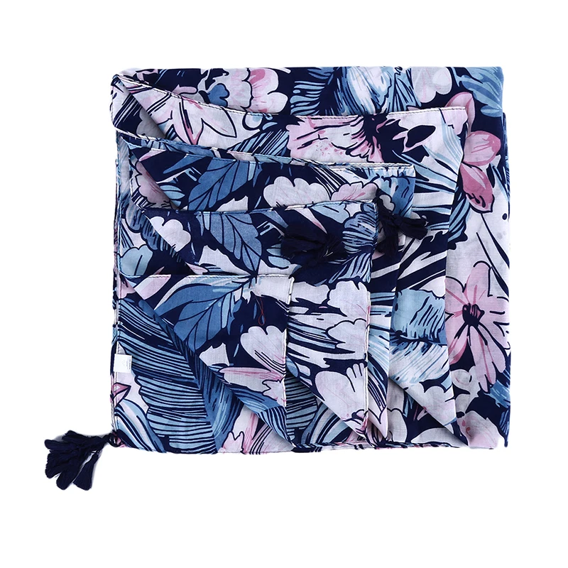 

2021 Fashion Tassel Long Print Woman Scarf Thin Summer Shawls And Wraps Flowers Scarves For Ladies Bandana Echarpe Foulard Femme