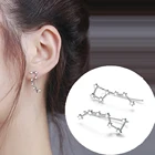 Женские серьги-гвоздики из стали, серебристого цвета