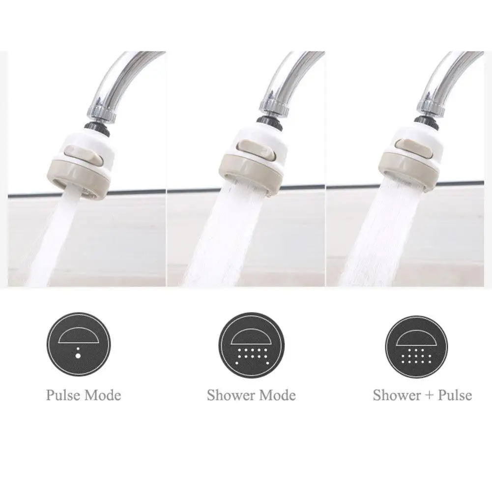 

Adjustable Faucet 360 Degree Rotation Tap Head Kitchen Water Saving Nozzle Faucet Filter Attachment On The Crane