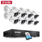 ZOSI 4K HD Комплект видеонаблюдения H.265+ DVR на 8 каналов с 8Mп наружными камерами + 2TB HDD