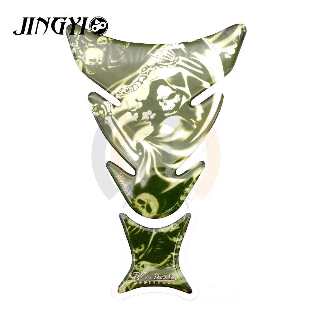 3D наклейка на мотоцикл защитная накладка бак Череп гоночный автомобиль для SUZUKI