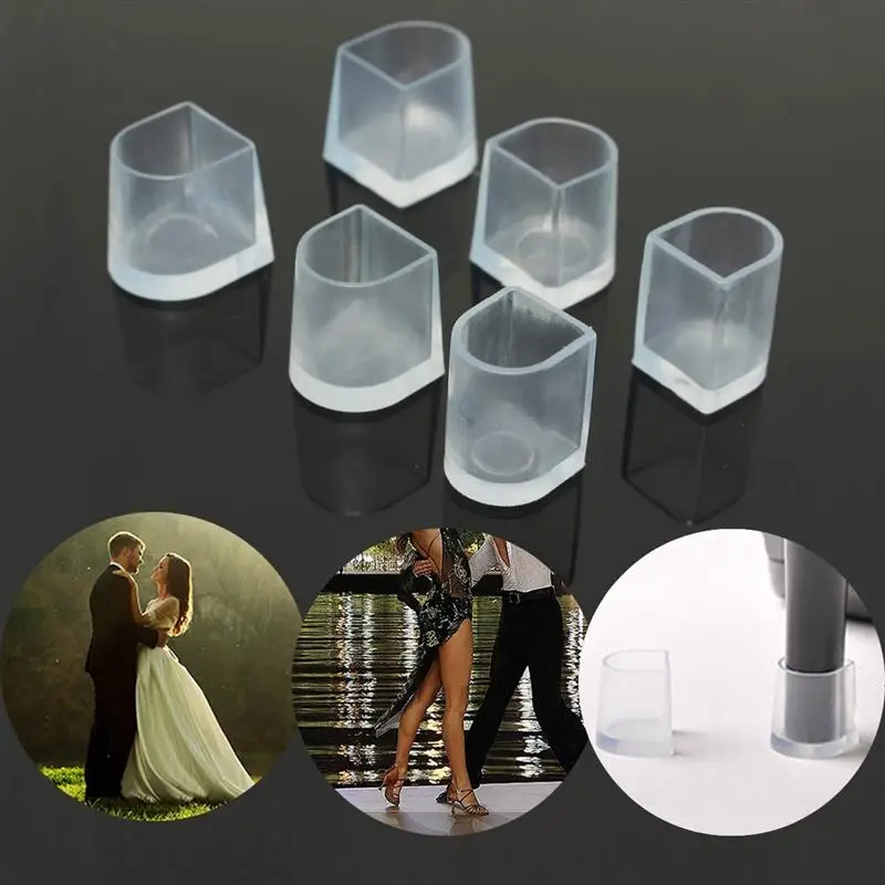 4 Pairs/lot Heel Protectors High Heeler Antislip Silicone Heel Stopper Latin Stiletto Dance Cover for Bridal Wedding Party