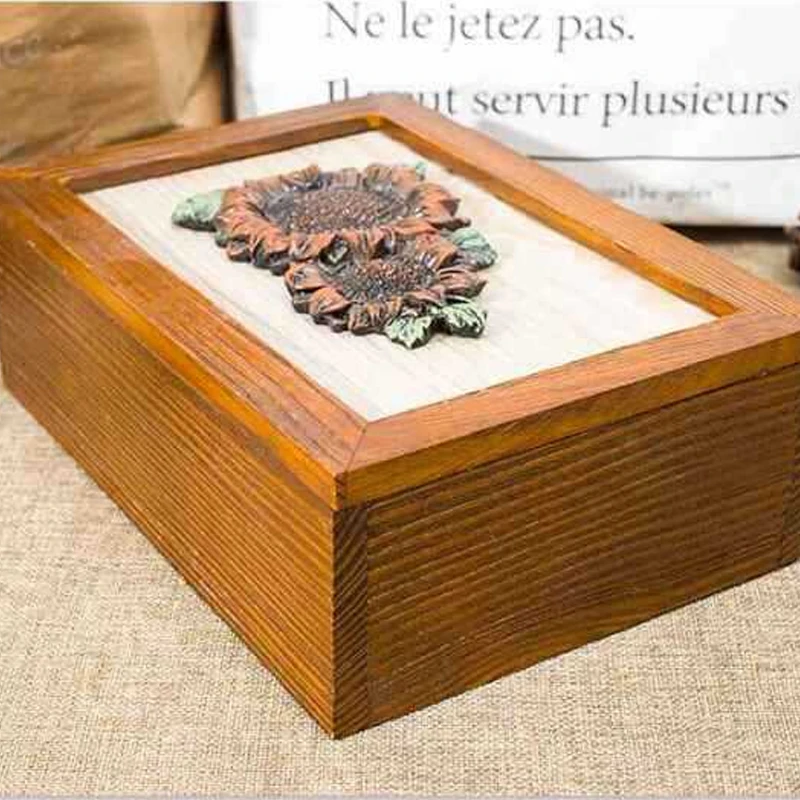 Деревянные аксессуары для дома Настольный ящик хранения всякой косметики