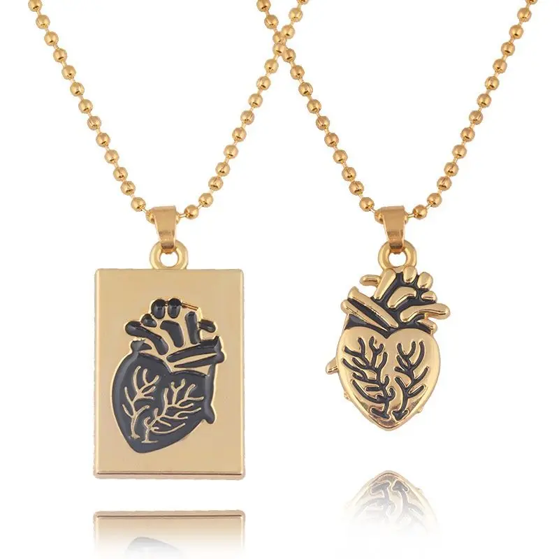 2 шт./партия Женская цепочка с кулоном в виде сердца | Украшения и аксессуары