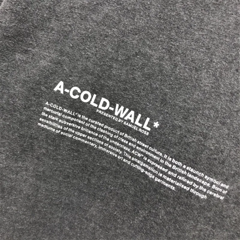 

A Cold Wall Vintage Tee Men Women 1:1 Version High Quality A Cold Wall* T-shirt Crossed lines Style ACW T-shirts Retro
