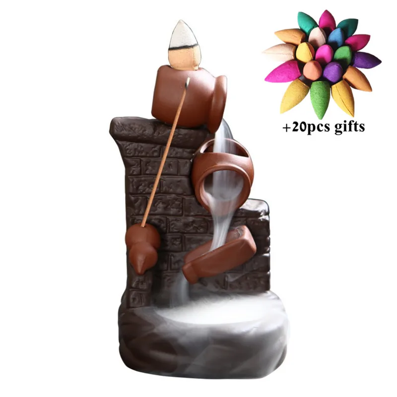 Керамическая курильница для благовоний с обратным потоком подставка в виде