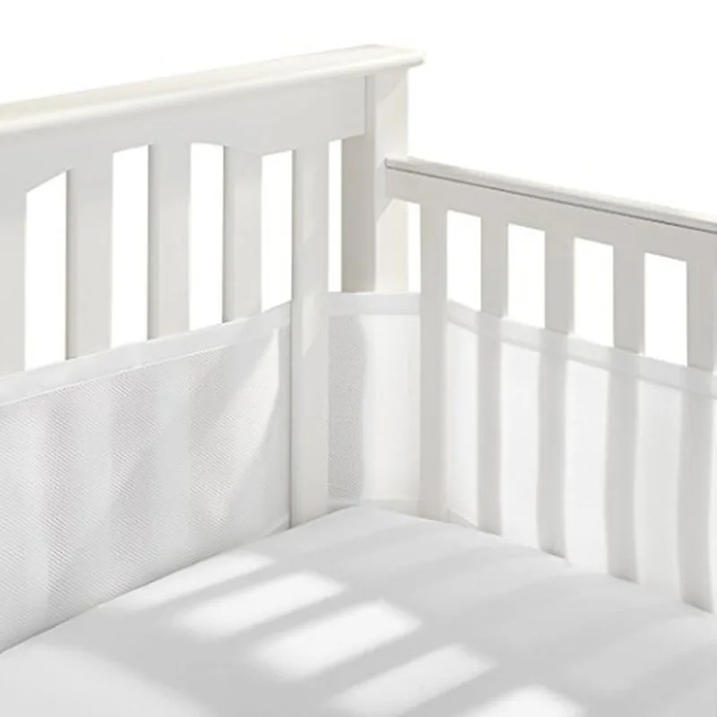 

Easy Breathe Baby Breathable Air Mesh Washable Crib Liner Wrap Nursery Cot Bed Bumper Set