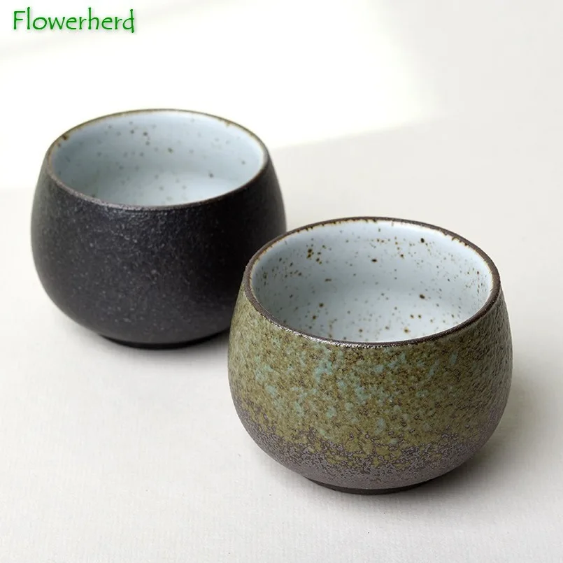 

Ceramic Porcelain Tea Cup Teaware Kiln Changed Kung Fu Tea Set Stoneware Retro Teacup Chinese Tea Set