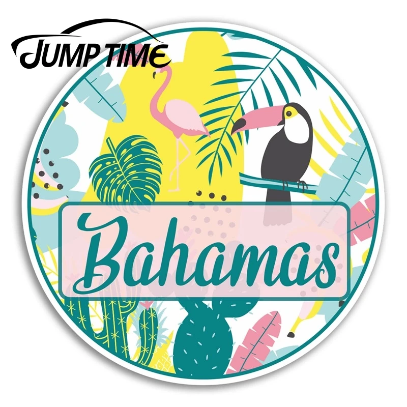Виниловая наклейка на Багамские Острова с тропическим оформлением, наклейка для ноутбука, багажа, аксессуары для автомобиля