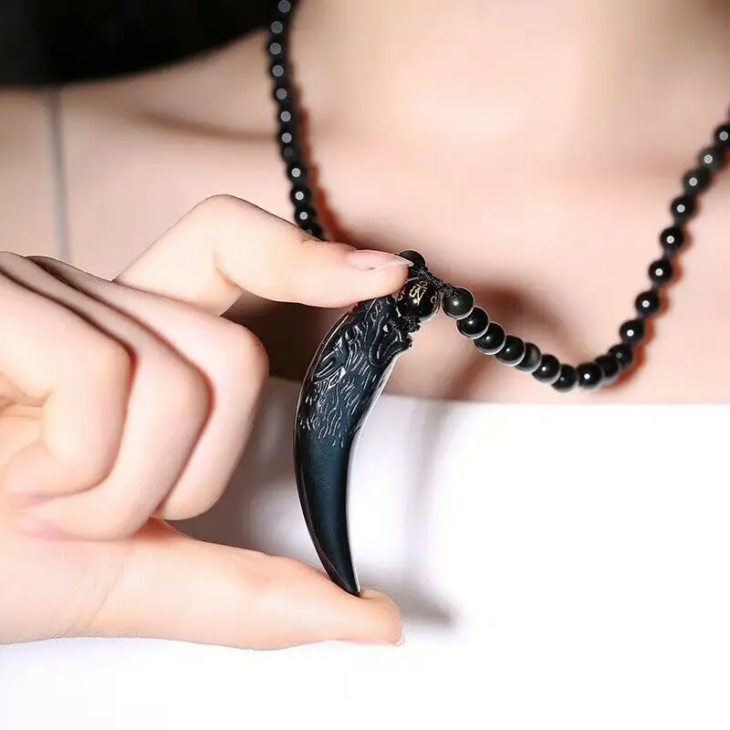 Натуральный черный обсидиан Радужный фиолетовый фонарик кулон трендовый Спайк