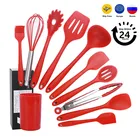 Набор силиконовых кухонных принадлежностей, устойчивая кухонная антипригарная лопатка, ковш для ложка-кисточка и супа, Аксессуары для выпечки