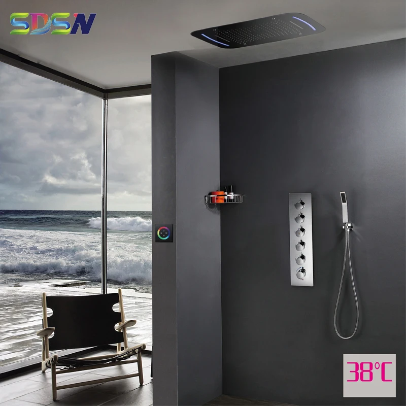 Набор для душа со светодиодной головкой из нержавеющей стали SDSN 700 мм