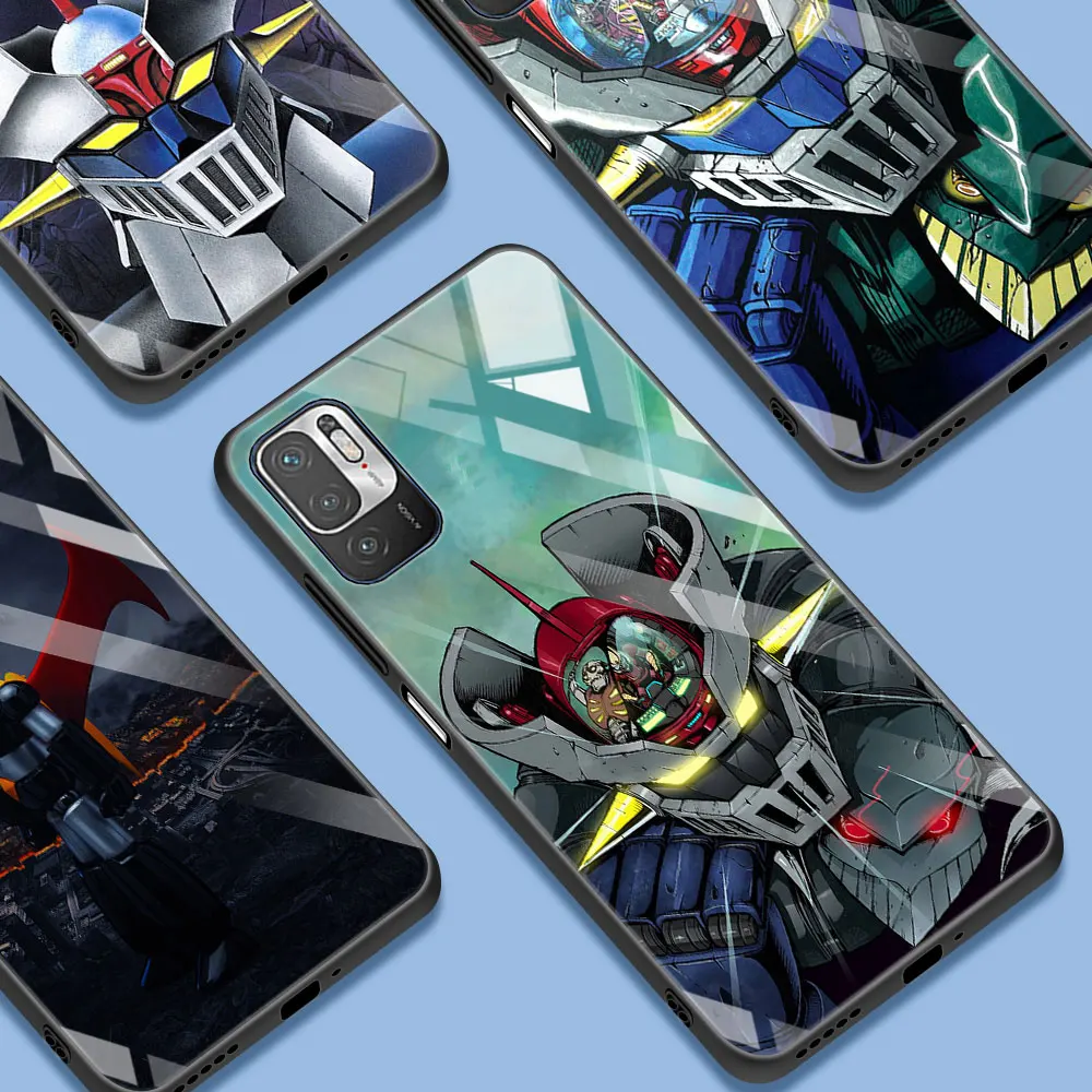 

Mazinger Z Tempered Glass Moblie Phone Case for Xiaomi Redmi Note 9S 8 Pro 9 10 7 8 8T 9T K20 K40 Pro Shell Funda