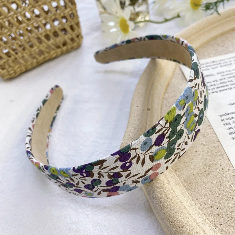 Haimeikang Retro Floral Plaid Hairband Bezel Hoop Fashion Solid Color Washing Headband Hair Women Girls Accessories |