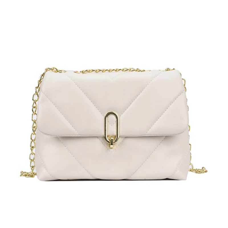 

Leather 2021 Fashion Shoulder Bag Women Pu Quilted Bag Female Luxury Handbags Women V-line Bags Designer Sac A Main Femme