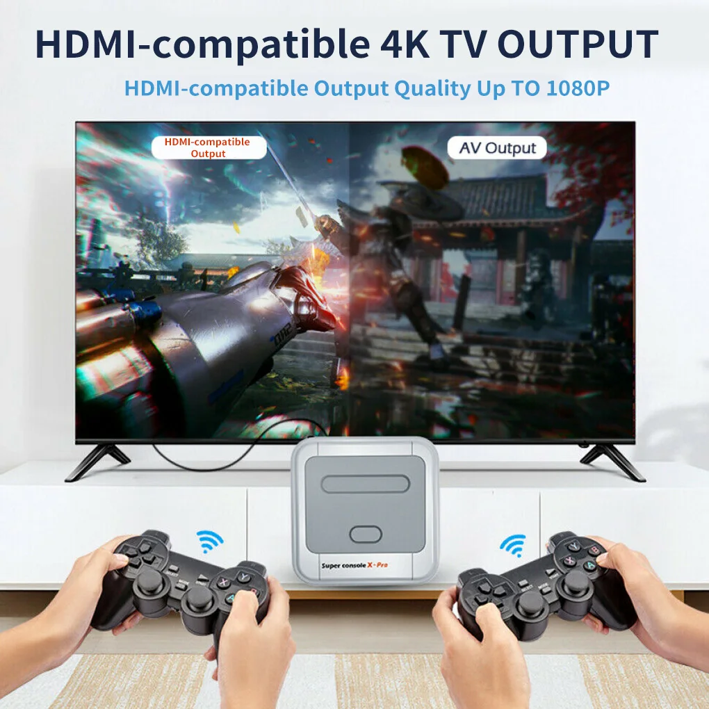 Супер консоль Amlogic S905X Wi-Fi 4K HD X Pro 50 + Эмулятор 50000 игр Ретро Мини ТВ приставка