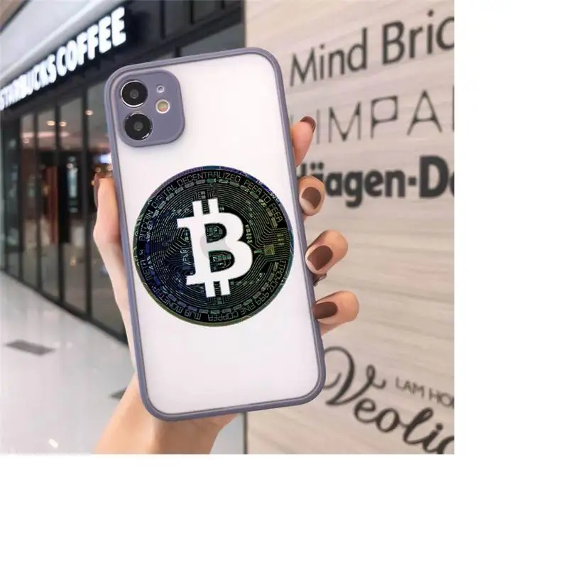 

Bitcoin Phone Cases Matte Transparent for iPhone 7 8 11 12 s mini pro X XS XR MAX Plus cover funda