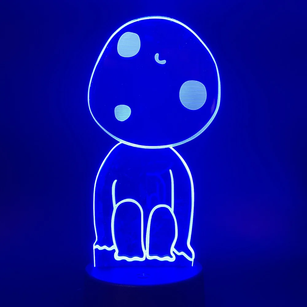 3D лампа привидение принцесса для детской спальни ночсветильник меняющий цвет