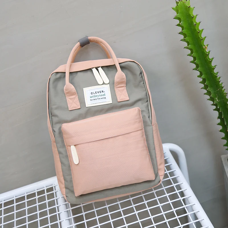 gray pink Многофункциональный женский рюкзак Модный молодежный корейский стиль сумка на плечо рюкзак для ноутбука школьные сумки для подростков девочек мальчиков путешествия - Цвет: gray pink