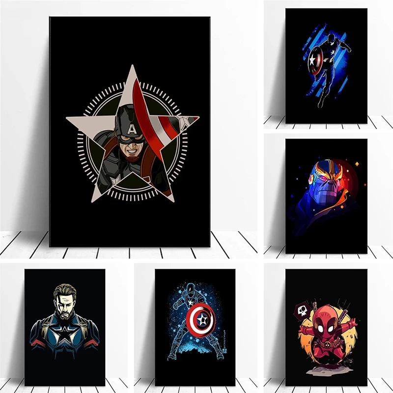 

Marvel Modular Avengers Pictures Canvas Painting Wall Art Superhero Posters Print Modern Living Room Home Decoration No Frame