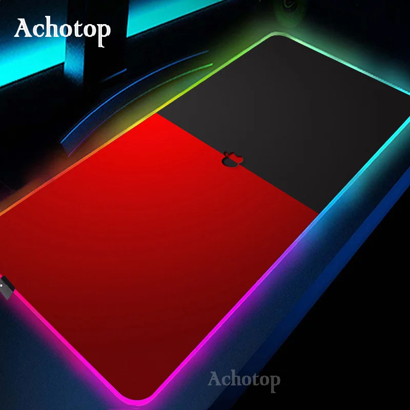 

Apple logo Gaming Mouse Pad RGB Mouse Pad Gamer Computer Mousepad RGB Backlit Mause Pad Large Mousepad Desk Keyboard LED Mat