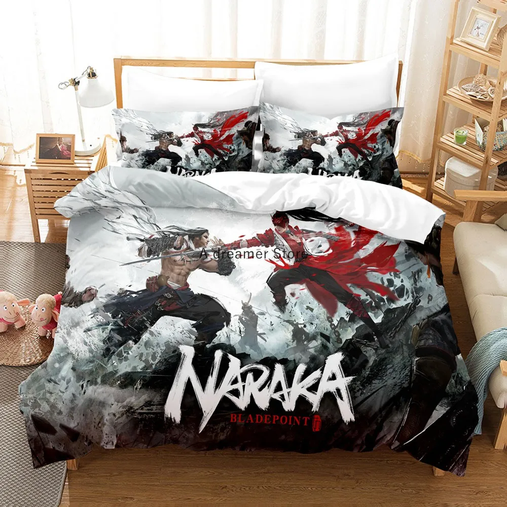 

Комплект постельного белья с аниме пододеяльником и наволочками для детей
