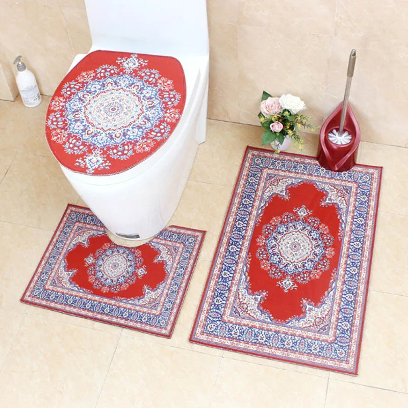 3 шт./компл. европейский стиль Противоскользящие коврики для ванной набор