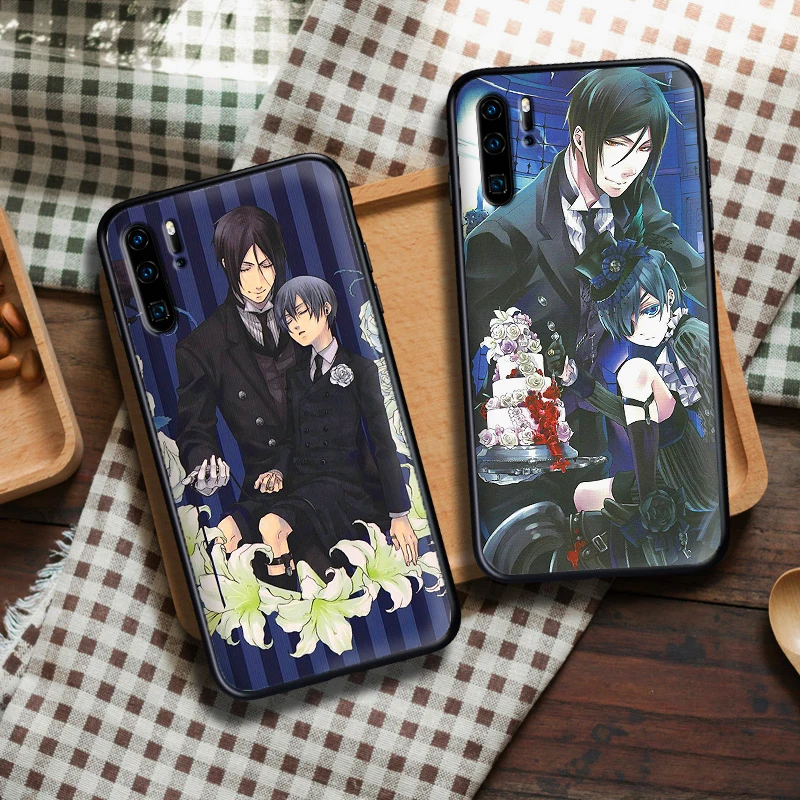 Чехлы для huawei P10 P20 2019 P8 P9 Mini P30 LITE P Smart Z 2018 Pro Аниме Черный дворецкий куросицудзи