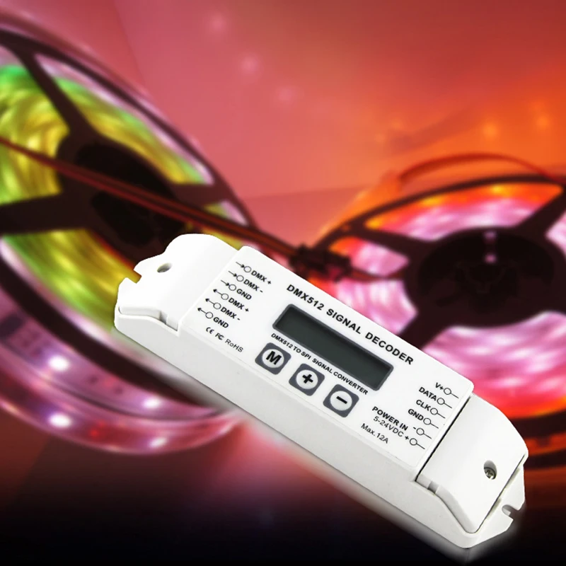 5V 12V 24V BC-820 DMX to SPI декодер сигналов DMX512 1990 Контроллер конвертер для PD6803 8806