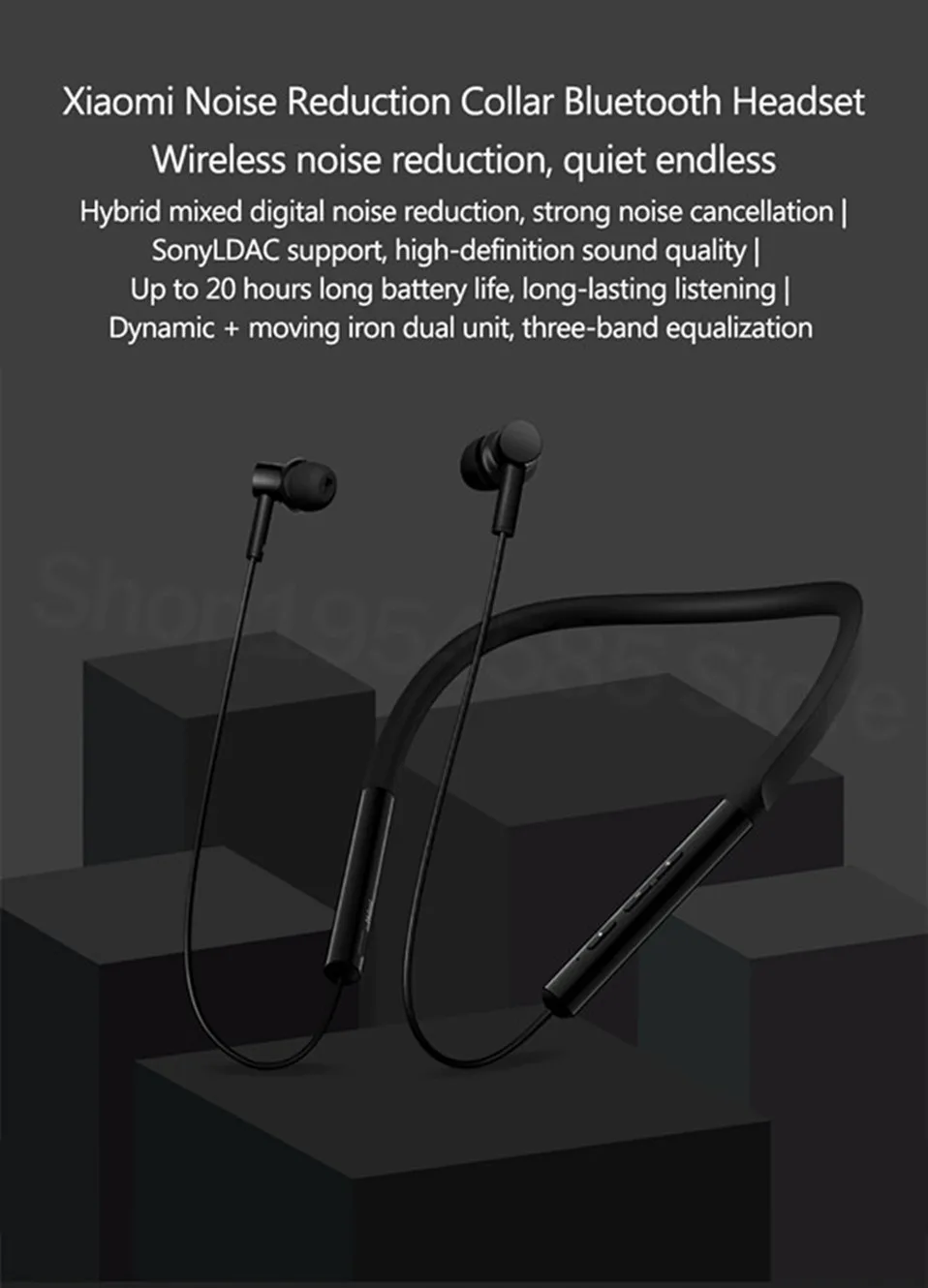 Оригинальные Xiaomi Bluetooth наушники с шейным воротником, спортивные беспроводные Bluetooth наушники, активные наушники с шумоподавлением, динамические наушники