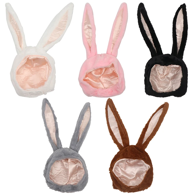 

1Pc Cute Girls Hat Plush Rabbit Bunny Ears Hat Earflap Cap Head Warmer Photo Supplies Hat with earflaps bunny hat Headgear Hats