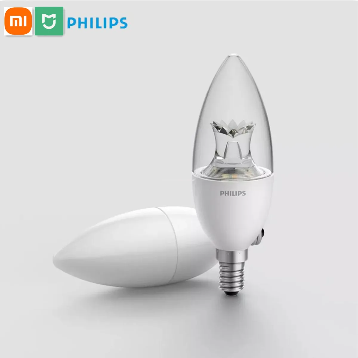 

Умная светодиодная лампочка Xiaomi Philips, приглушаемая лампочка с Wi-Fi E14, лампа PHILIPS Zhirui с APP управлением, автоматическое устройство умного дома ...