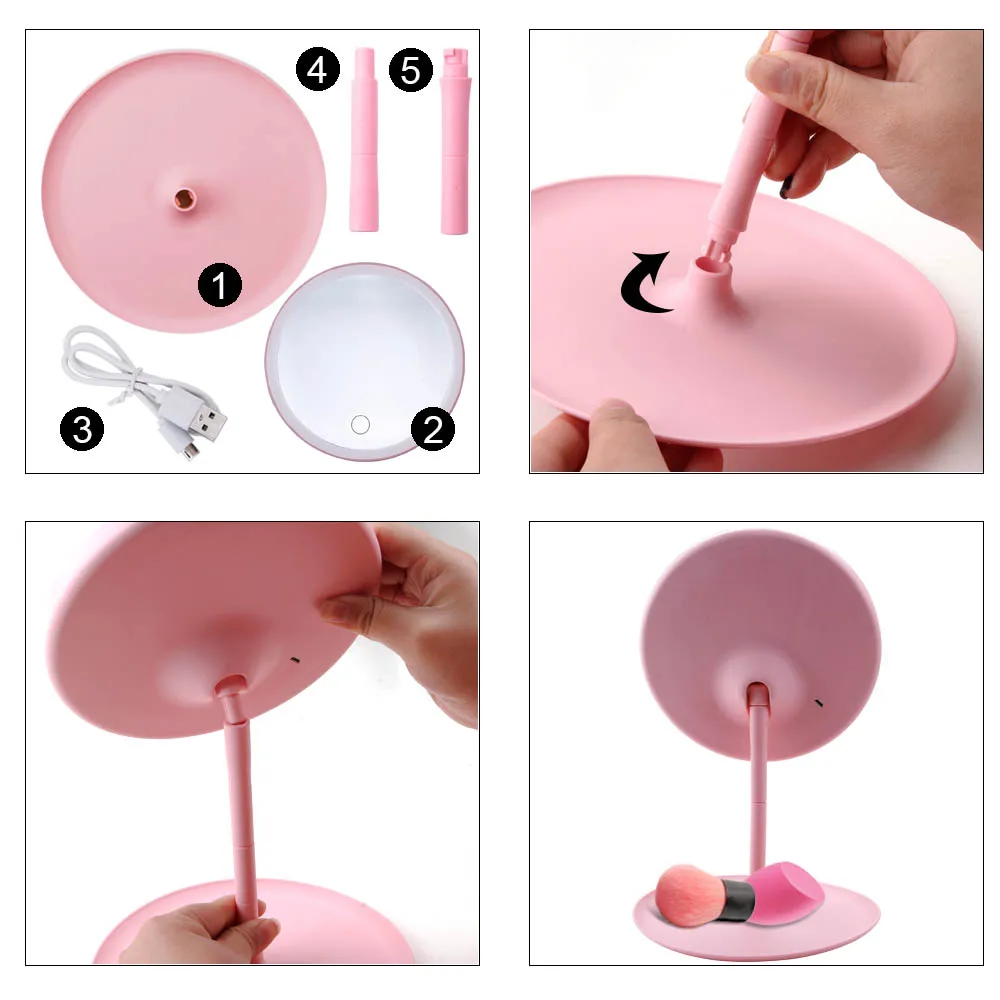 Зеркало для макияжа со светодиодной подсветкой|Зеркала макияжа| |