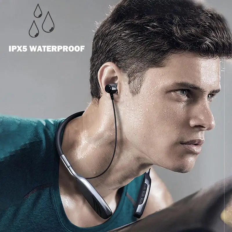 Спортивные водонепроницаемые шумоподавляющие наушники Bluetooth 5 0 магнитные