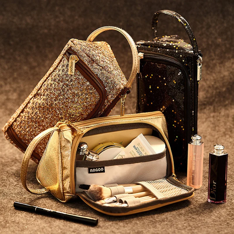 Многофункциональный пенал для косметики Angoo вместительный футляр карандашей из