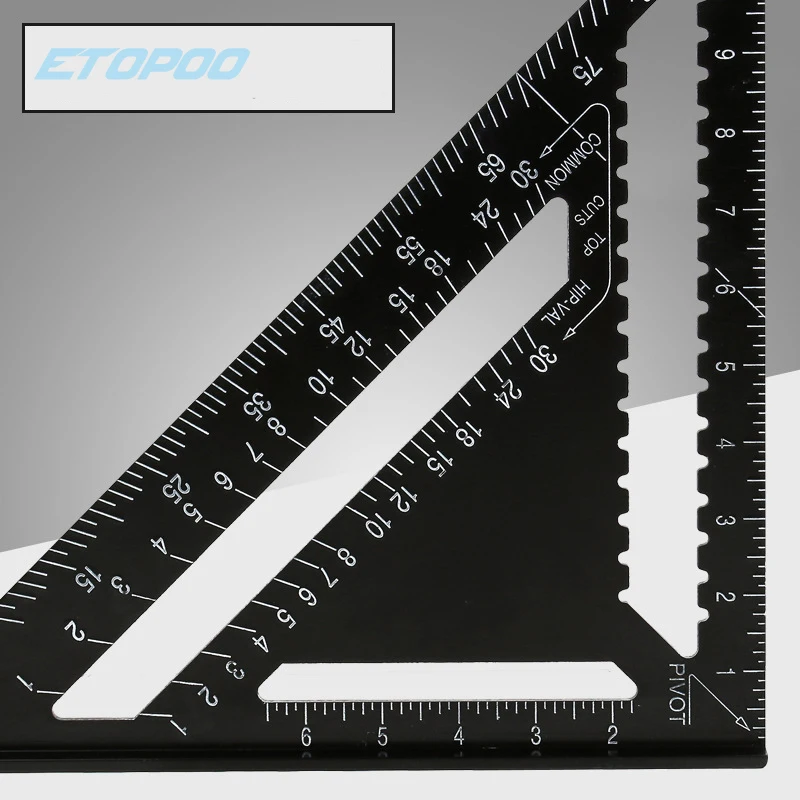 Треугольная Метрическая линейка транспортир из алюминиевого сплава 7/12 дюйма |