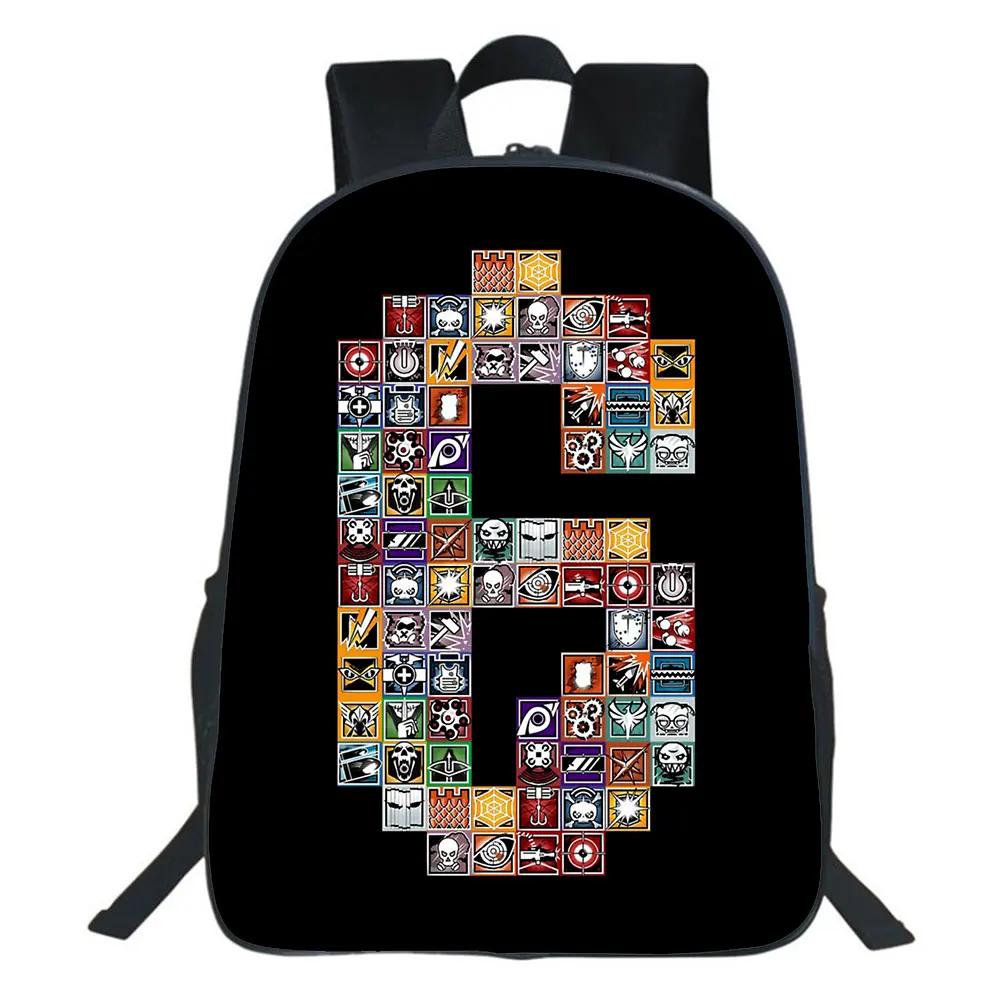 Рюкзак для ноутбука с принтом «Игры Радуга шесть» для мужчин и женщин